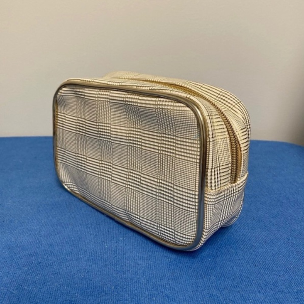 Gold Stripe Rectangular Accessory Pouch